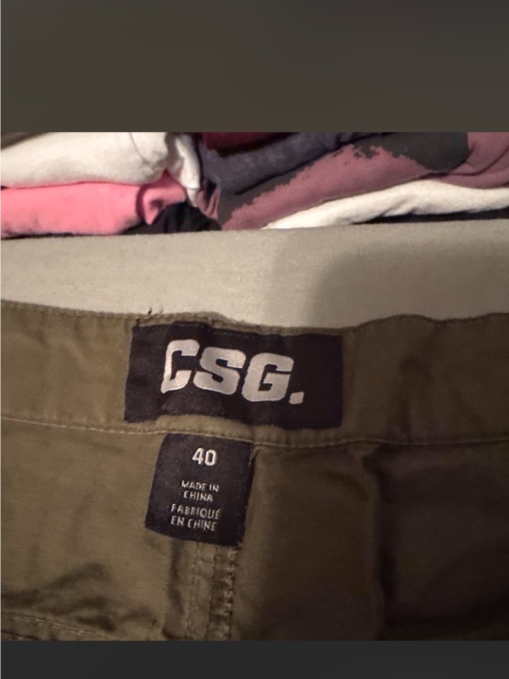 Men's Cargo Shorts in Olive Green - Picture 2 of 3